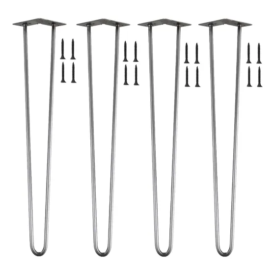 Patas De Hierro Hairpin Kit X 4 De 74 Cm De Alto Para Mesas