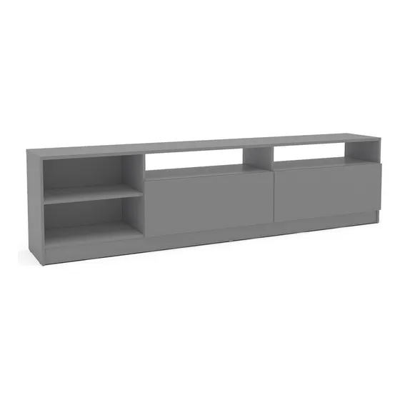 Rack Tv Moyan 75 2 Puertas Vekka Color Gris claro