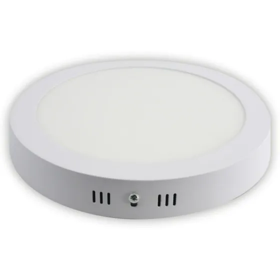 Panel Led Redondo De Sobreponer 12w=70w Luz Fria/cálida
