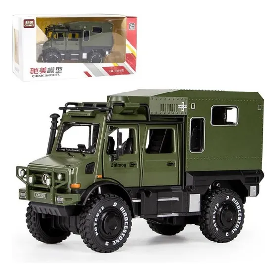 Autocaravana Unimog Aleación Modelo De Coche Camión Militar