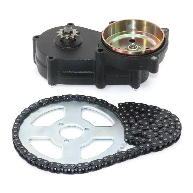 Kit Coroa + Corrente + Caixa Transmissão Mini Moto 2t 49cc