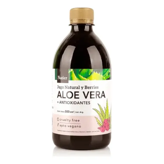 Natier Aloe Vera Bebible De Berries Aumenta Defensas 500 Cc Sabor Neutro