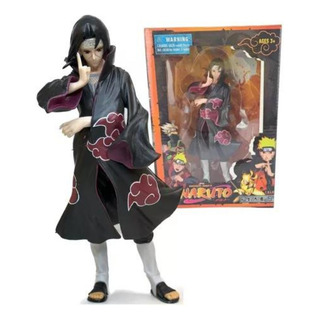 Boneco Naruto Uzumaki Itachi Uchiha + Base + Brinde Boneco Naruto Uzumaki Itachi Uchiha + Base + Brinde