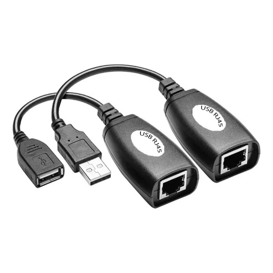 Adaptador Conversor Extensor Até 150m Usb Via Cabo Rede Rj45