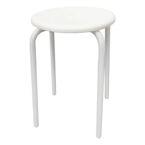 Piso Silla Asiento Banca Taburete Apilable Blanco Lisa