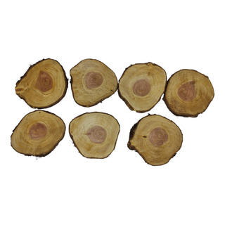 Kit 6 Bolacha De Madeira Rústica Irregular Natural Decoração Kit 6 Bolacha De Madeira Rústica Irregular Natural Decoração