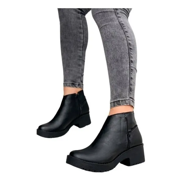 Botas Tacon Bajo Para Dama Moda Colombiana
