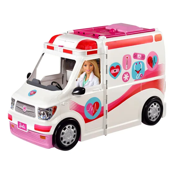 Móvil hospitalario Barbie con luz de sonido y accesorios, color blanco mate