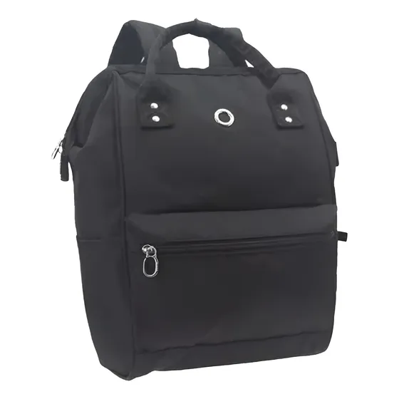 Mochila Amayra Boca De Pez Original Color Negro Urbana Viaje