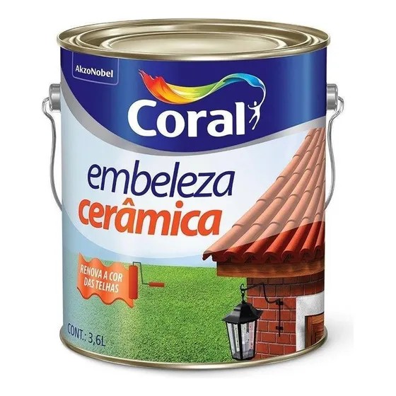 Tinta Acrílica Standard Brilho Embeleza Cerâmica 3.6l Coral