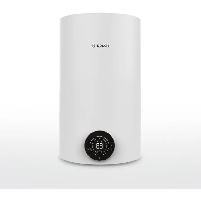 Calentador de agua Eléctrico de Depósito para 1 regadera, 35L, 127 V, Display Touch, 5 Modos de manejo, Smart Tank, Marca BOSCH.