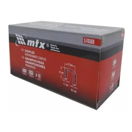 Grampos Para Grampeador Pneumático 10mm 5000 Pçs 576569 Mtx