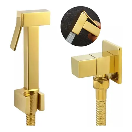 Ducha Higiênica aço inoxidável quadrado para banheiro lavabo completo Yesop Y-388