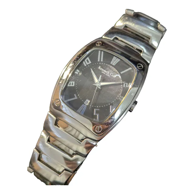 Reloj Kenneth Cole New York Hombre Cuadrado Plateado Bilker