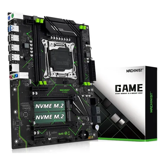 Placa Mae X99 Machinist Mr9a Atx Pcie Dual-nvme V3 V4 Ddr4 C