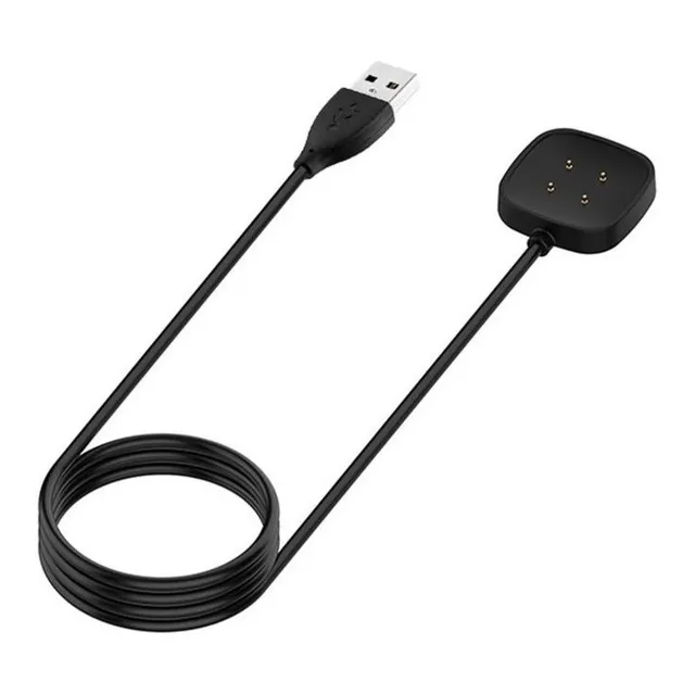 Cargador Y Sincronizador Premium Para Fitbit Versa 3 / Sense Color Negro