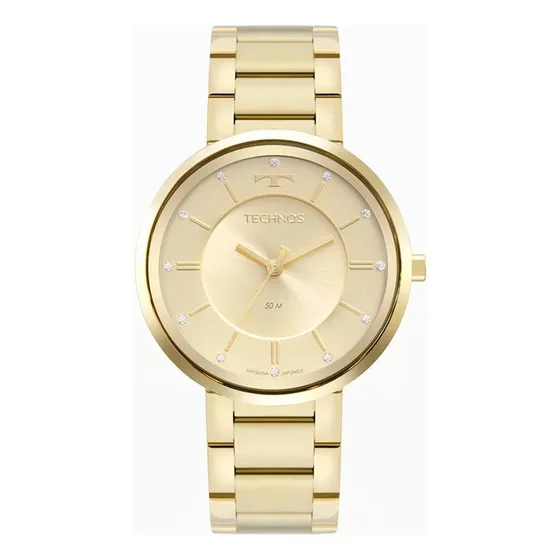 Relogio Technos Feminino Dourado Grande 2035mxa/1x