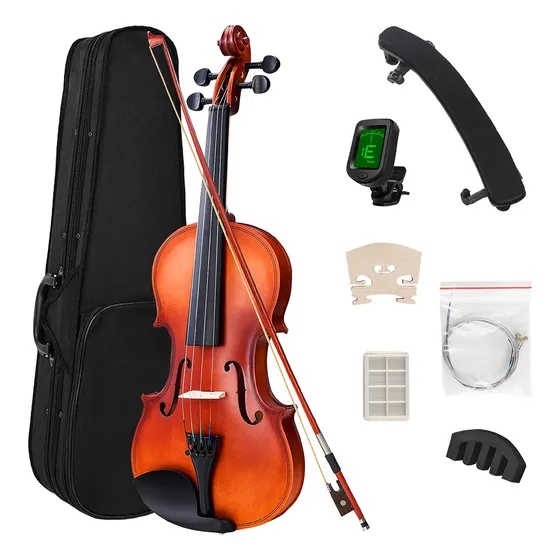 Violin 4/4 Acustico Ibrah Music Estuche Y Arco + Accesorios Caoba