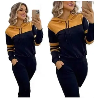 Conjunto Feminino Malha Crepe Blusa E Calça Inverno Frio Conjunto Feminino Malha Crepe Blusa E Calça Inverno Frio