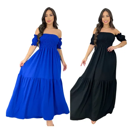 Vestido De Dama, Largo Semi Engomado Coctel Cómodo Bonito