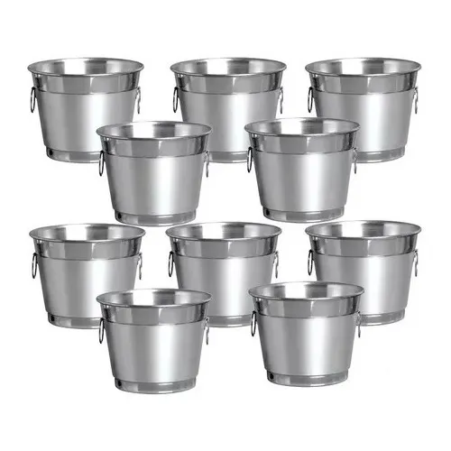 Kit Baldes De Aluminio  Para Gelo/vinho/bebidas 15 Peças