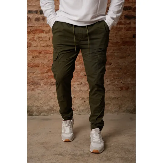 Pantalon Jogger Cargo 97% Algodon 3% Spandex - Jean Vernier-