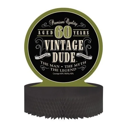 Creative Converting Vintage Dude 60.o Centro De Mesa De Cump