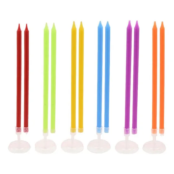 Set De Vela Somoscotillon Multicolor Color Multicolor Con Forma De Cilíndrica Diseño Multicolor - Pack X 12
