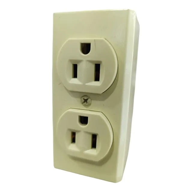 Toma Corriente Superficial Doble  (15a 125v)  Beige