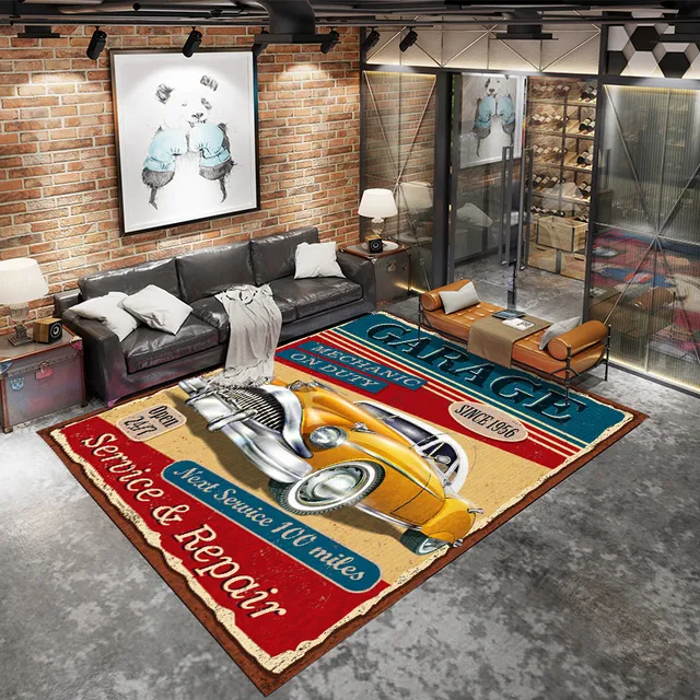 Alfombra De Piso 160 X 120 Cm Rectangular Retro Diseños
