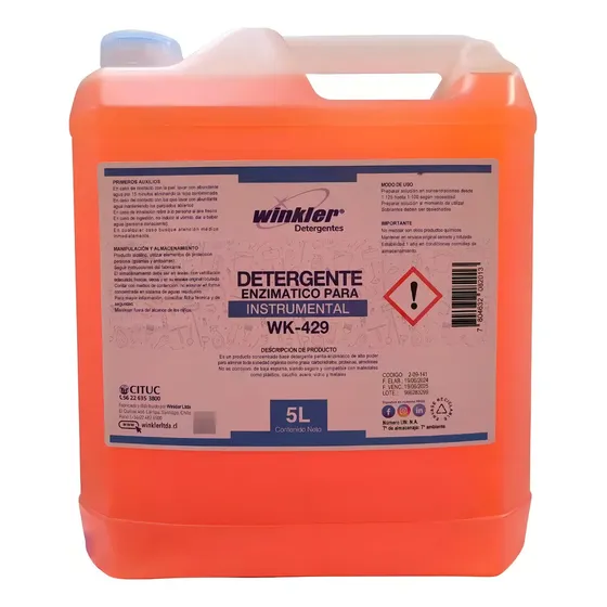 Detergente enzimático para instrumental Winkler Wk-429 5L | Cuotas sin interés