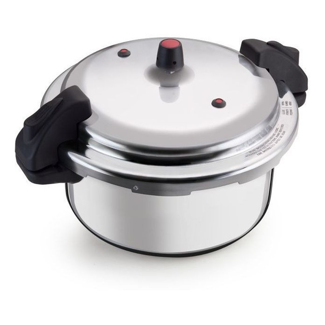 Panela De Pressão Aluminio Nacional 12l Fechamento Externo Cor Alumínio Polido Panela De Pressão Aluminio Nacional 12l Fechamento Externo Cor Alumínio Polido