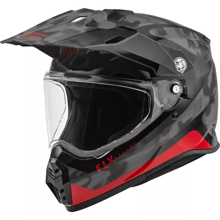 Casco Fly Racing Trekker Pulse Negro Camo/rojo LG Diseño Solid