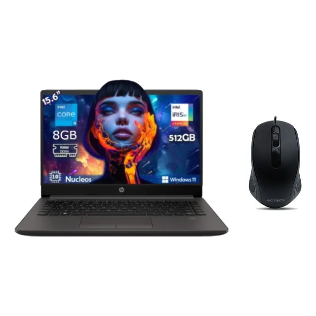 Laptop Hp 240r Intel Core I5 8gb Ssd 512 Gb 14  W11h + Mouse