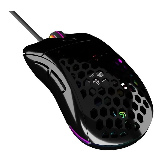 Mouse gamer de juego VSG Aquila Air negro brillante