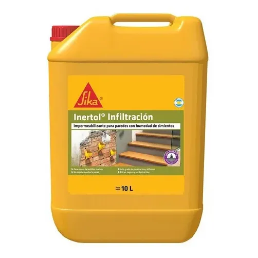 Sika Inertol Infiltracion Humedad Cimiento X 10 Lt Color Incoloro