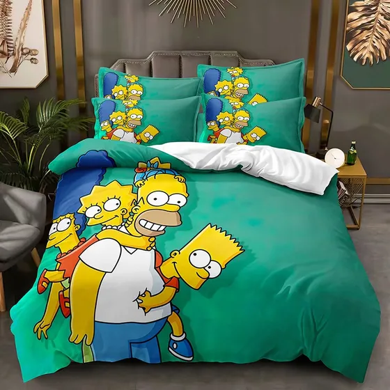 Conjuntos De Fundas De Edredón Suaves Y Cómodas De Simpsons