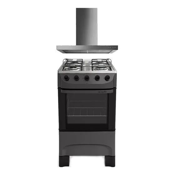 Combo Cocina 4 Hornallas A Gas + Campana Extractora Recta 60