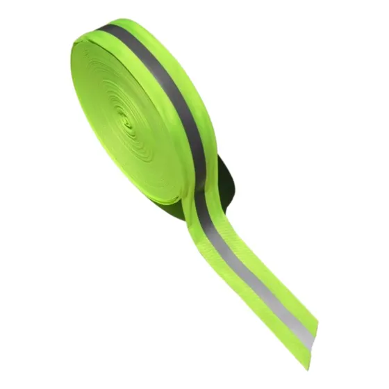 Cinta Reflectiva Textil 5cm Rollo X 100m Fluo/gris P/coser