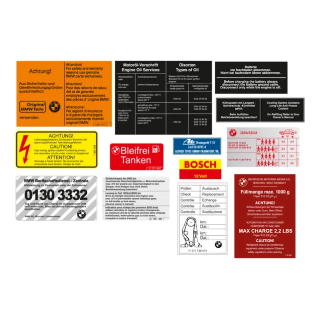 Bmw E21 320/ 323i Set Stickers Motor