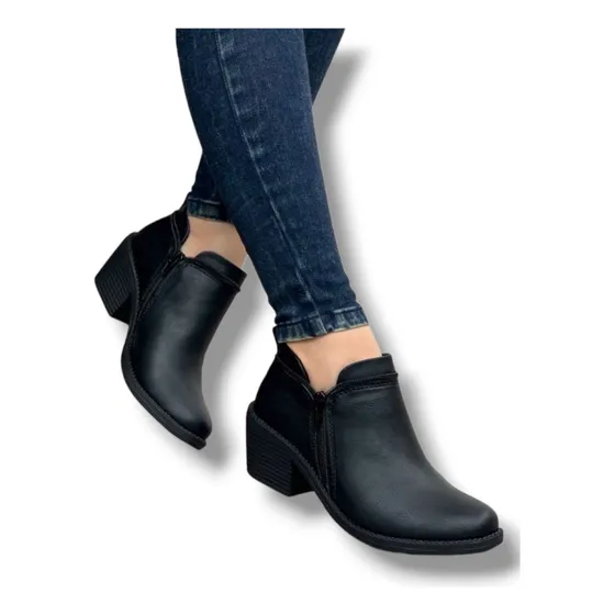 Botín Texano Casual Elegante Botas Para Mujer