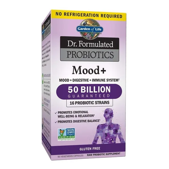 Garden Of Life Probióticos Formulados Dr. Formulated Mood+ , 50 Billones, 60 Cápsulas