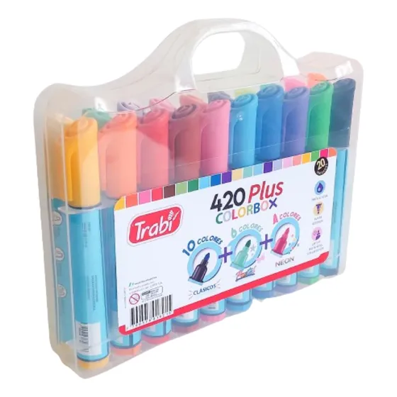 Valija Trabi 420 Plus Colorbox X20 Colores Clasicos Pastel Neon
