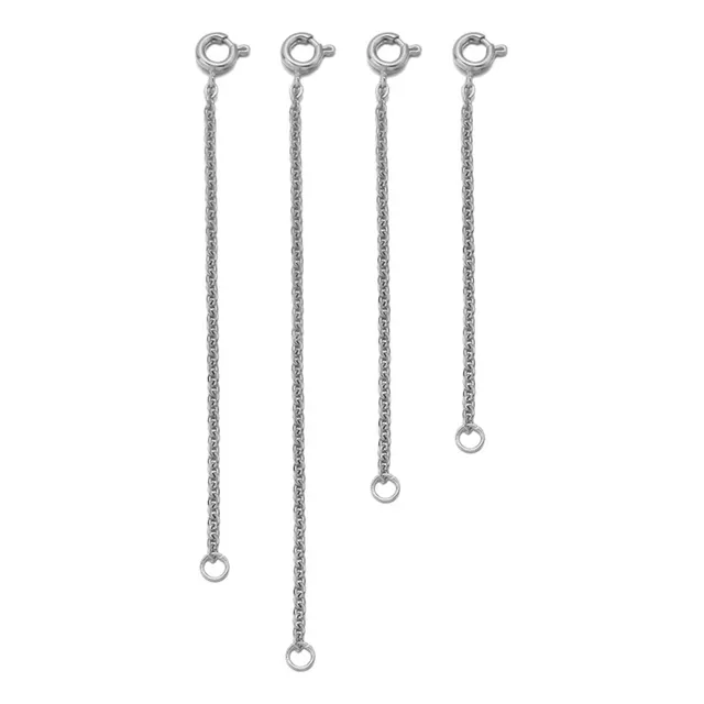 Ay Extensores De Cadena De Cola Conector De Plata 4 Piezas