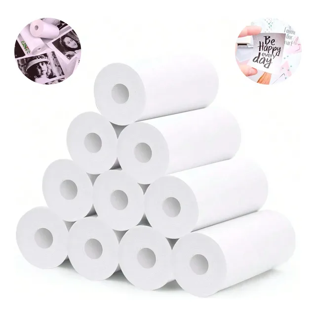 Rollo De Papel Térmico Para Mini Impresora Inalámbrica 10 Pz