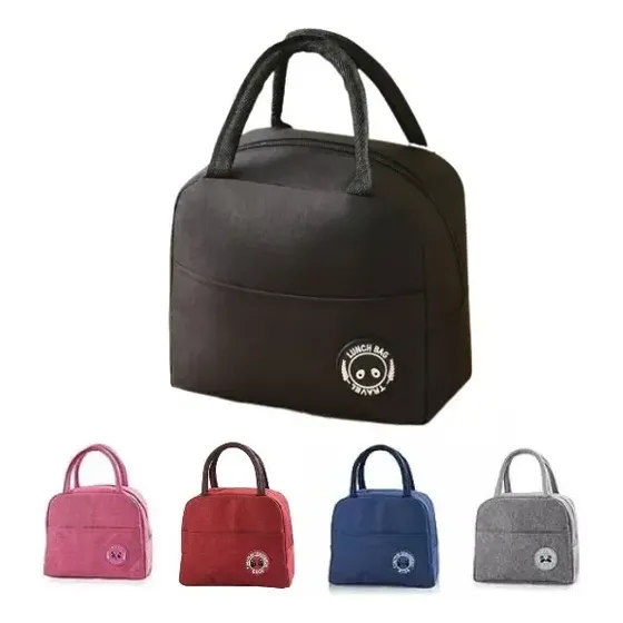 Lonchera Bolsa Termica Colación Almuerzo Portatil Unisex Color Negro Lisa | Cuotas sin interés