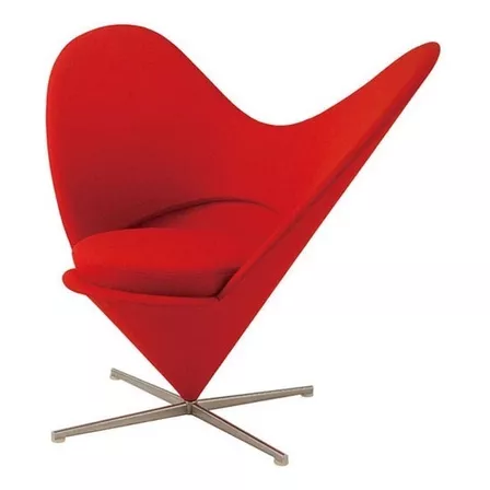 Sillón Diseño Moderno Heart Cone - Desillas Color Tapizado Rojo