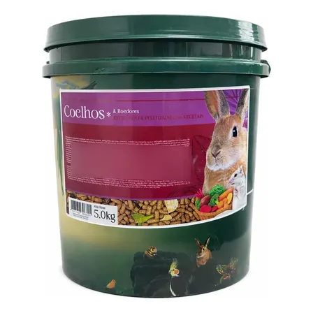 Ração Extruzado Porquinho Da Índia Coelho Com Vegetais 5kg