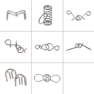 Set De Puzzles Metálicos Para Entrenar La Mente 8 Piezas Set De Puzzles Metálicos Para Entrenar La Mente 8 Piezas