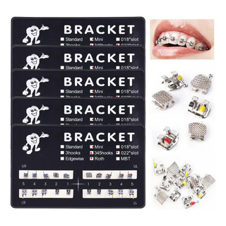 5 Kits Brackets Mini Para Roth 0.022 Hooks 3-4-5 Falsos 5 Kits Brackets Mini Para Roth 0.022 Hooks 3-4-5 Falsos